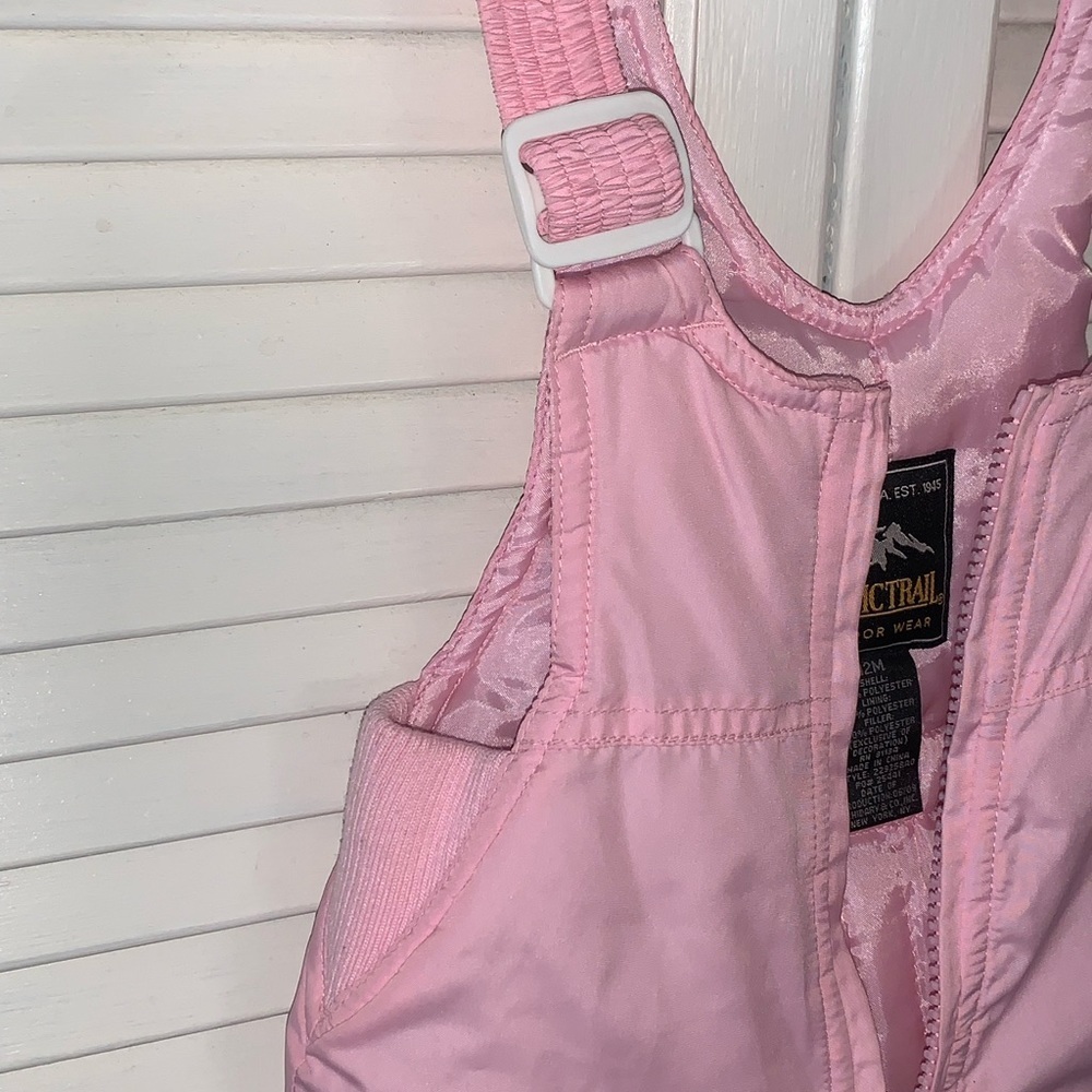 Pacific Trail snow overall bibs for girl pink 12 months - Picture 4 of 8